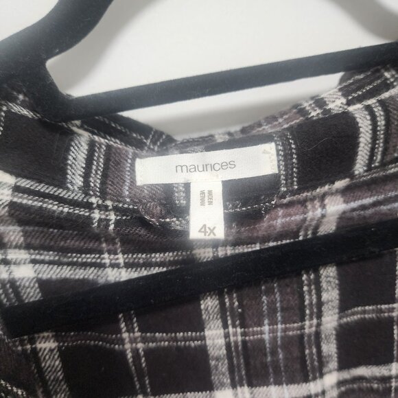 Worn Once Maurices Size 4x Flannel Top - Picture 3 of 3